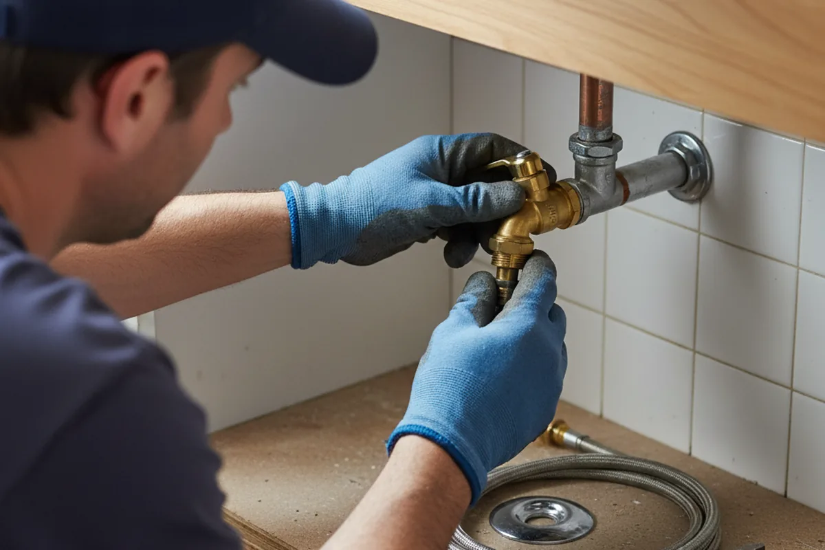 Shutoff valve and fitting work during Faucet and Fixture Repair in Queen Anne